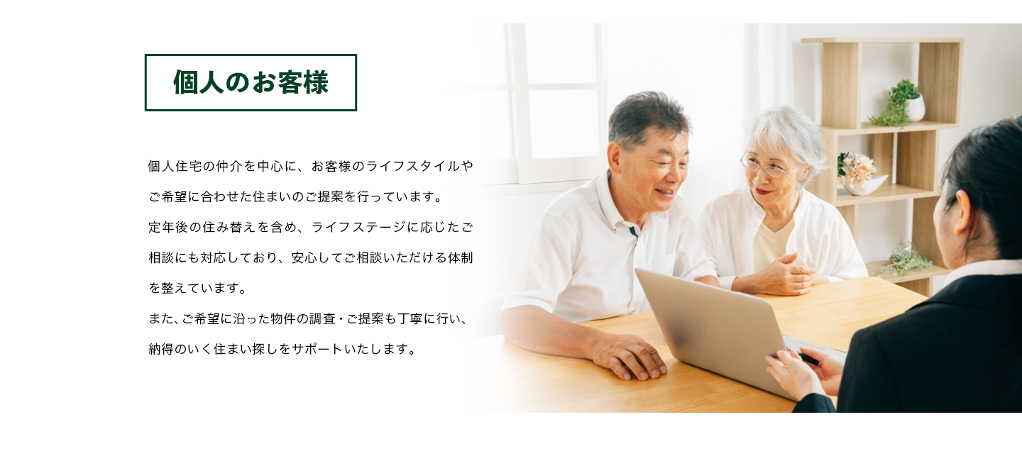 個人のお客様イメージ